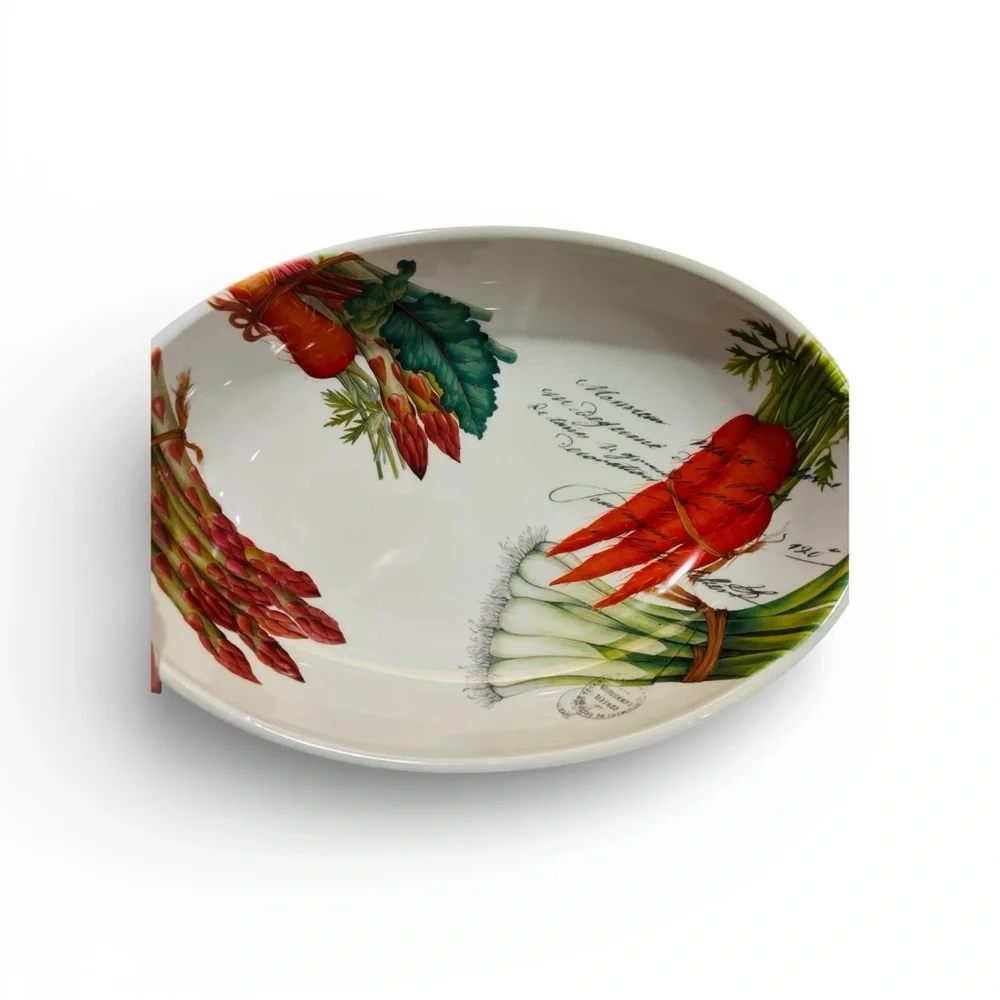 Effetti d’Arte Italy 14” Oval Vegetable Serving Bowl Handmade Italian Ceramic